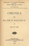 [Gutenberg 27311] • Chronica de El-Rei D. Sancho II